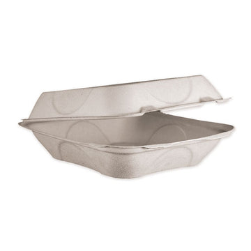 World Centric® Fiber Hinged Burger Box Containers, 6 X 6 X 3, Natural, 500-carton freeshipping - TVN Wholesale